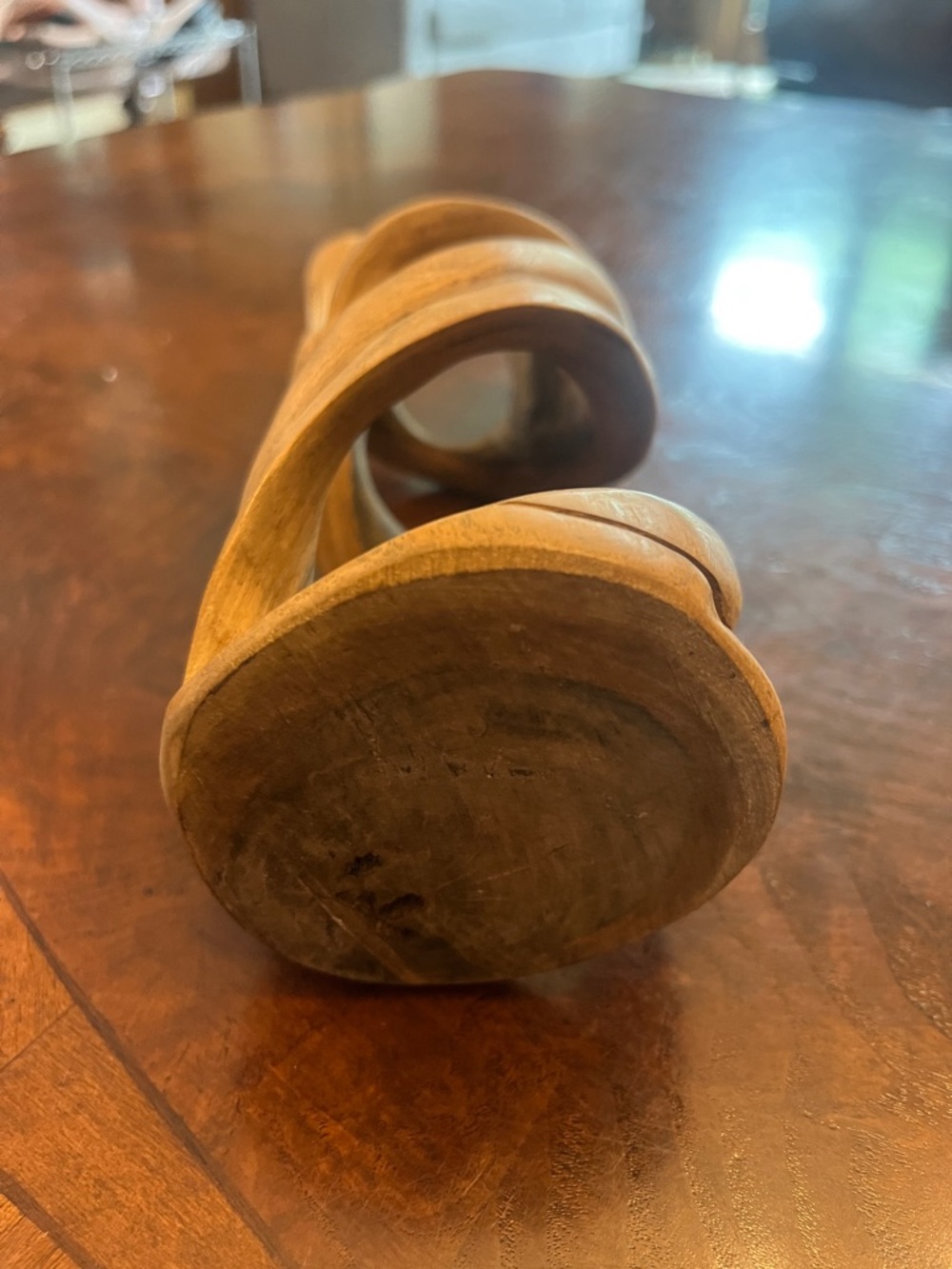 Hand Crafted Twisted Embrace Sculpture – Brown and Tan - Picture 7 of 10